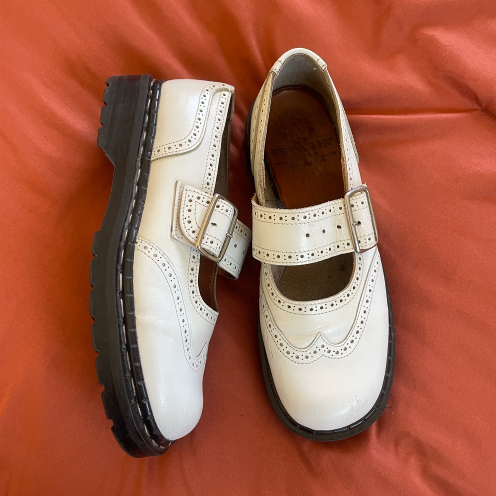 White Tredair Oxford Creepers (Mary Janes)